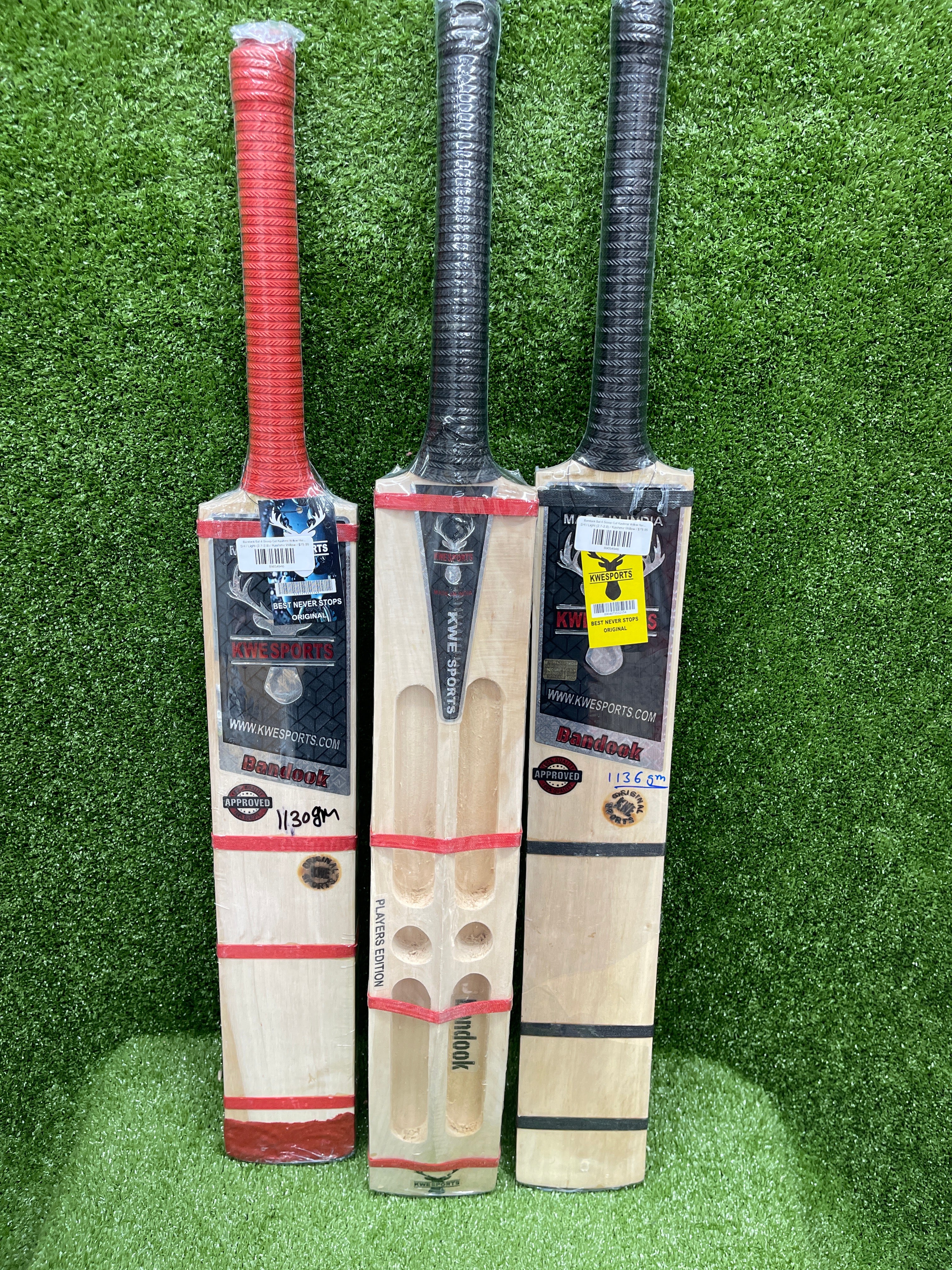 Premium Kashmir Willow Hard Tennis Bat - Bandook Player Edition Scoop Cut for Power & Control | Perfect for Competitive Matches & Training Sessions