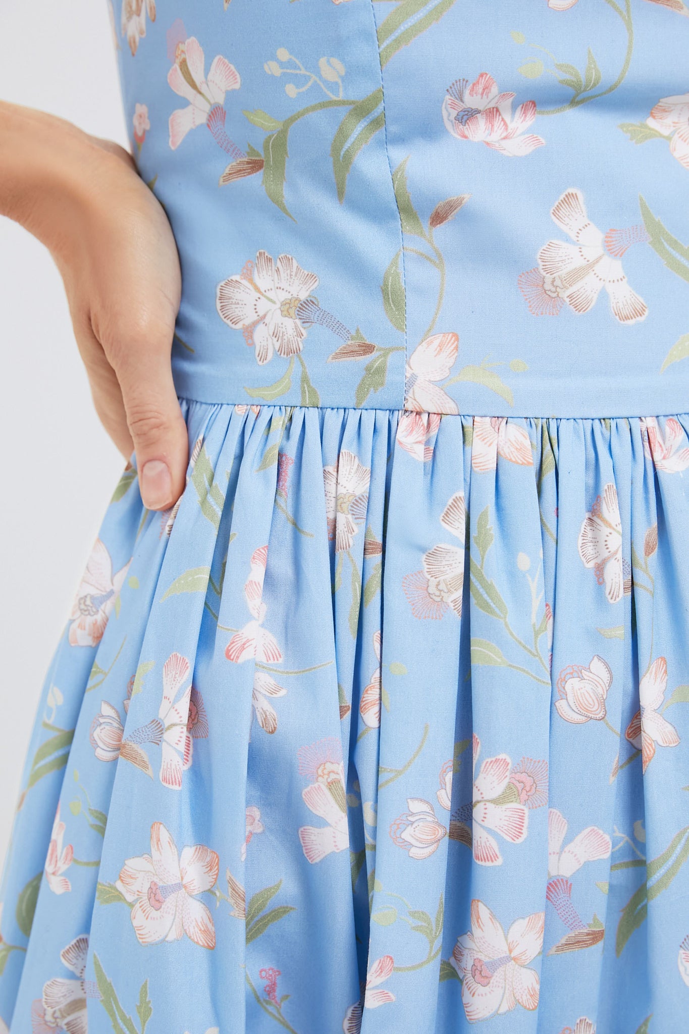 Blue Hibiscus Scoop Neck Dress - Floral Print Summer Dress for Women | Perfect for Beach Vacations, Date Nights & Outdoor Parties