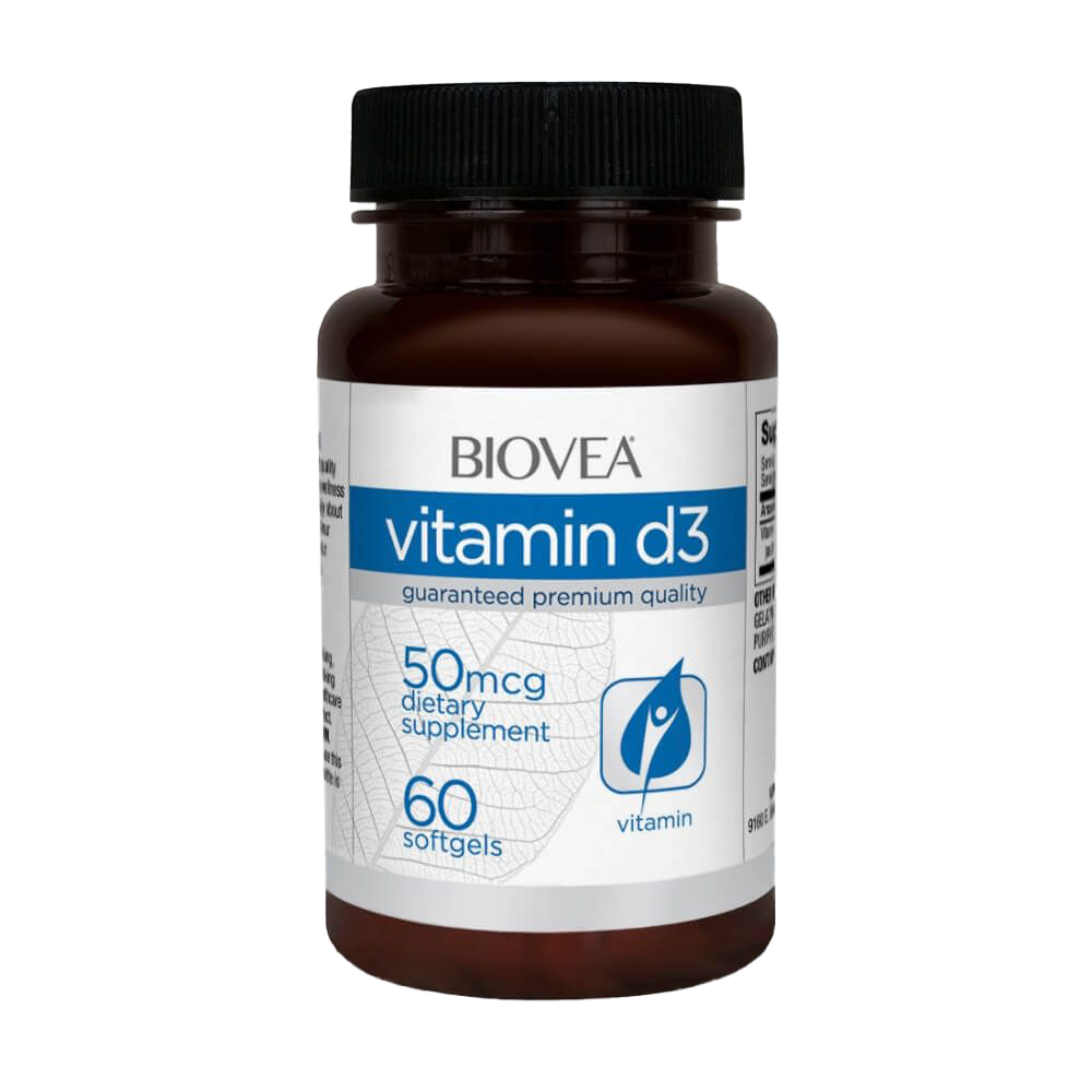 Biovea Vitamin D3 2000 IU (60 Softgels) - Immune Support & Bone Health Supplement for Adults - Perfect for Daily Wellness & Winter Months