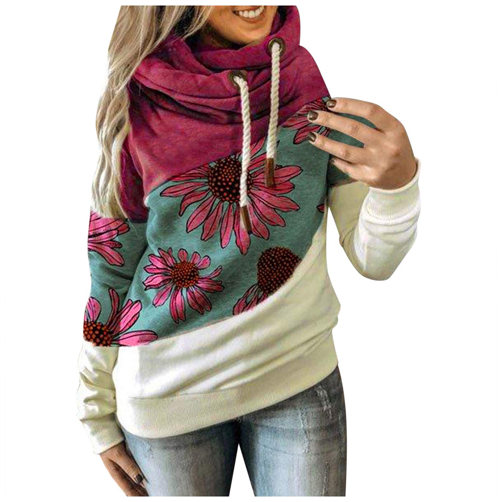 3D Printed Hoodies for Women - Long Sleeve Pullover Sweatshirts with Star Design | Casual Streetwear, Winter Fashion & Cozy Loungewear