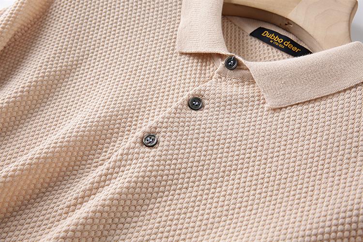 Men's Business Knit Polo Short Sleeve Shirt - Comfortable Office & Casual Wear for Professionals