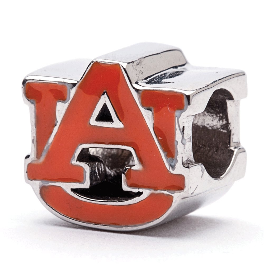 **Auburn University Tigers Charm Bracelet - Official Licensed AU Jewelry with Block AU & Crystal Charms | Stainless Steel | Perfect for Auburn Fans, Graduation Gifts & Game Day Spirit**