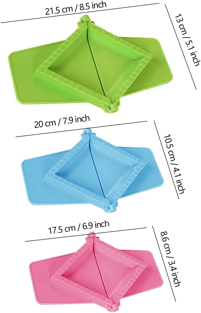 Jannity Triangle Dumpling Maker Press - Empanada, Ravioli & Pierogi Mold Set - Essential Kitchen Tool for Making Dumplings, Hand Pies & Pastries - Perfect for Home Cooking, Meal Prep & Party Snacks