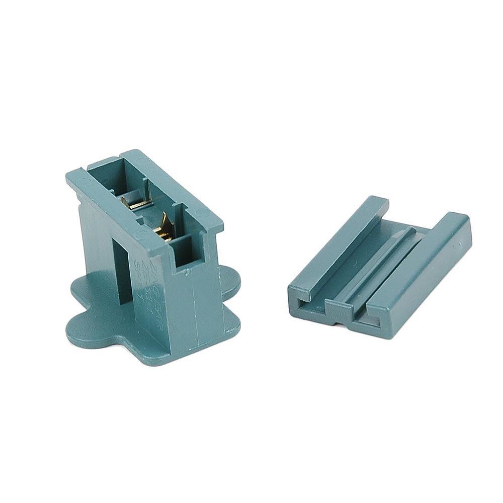 25 Pack SPT1 Female Vampire Plugs - Green Christmas Light Connectors with Slide-On Back, 8 Amp Rating for Indoor & Outdoor Holiday Decorations | Perfect for Christmas Trees, Yard Displays & Home Lighting