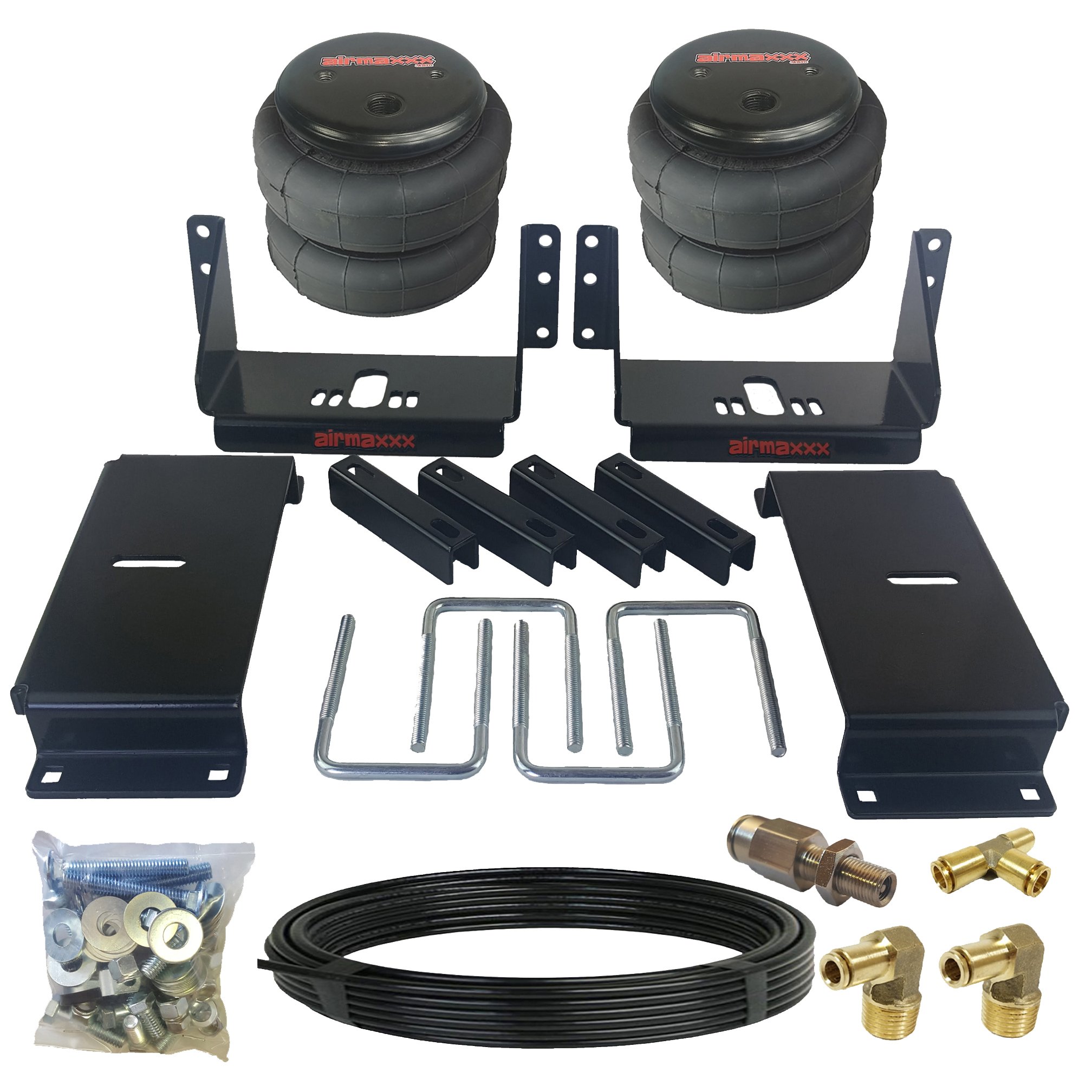Universal Air Suspension Bags & Brackets Leveling Kit for Trucks and SUVs - Heavy Duty Rear Air Lift System - Perfect for Towing, Hauling, and Off-Road Adventures
