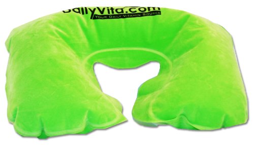 Inflatable Travel Neck Pillow for Airplane, Car & Home - Comfortable Support for Long Flights & Road Trips - Portable & Lightweight for Easy Packing