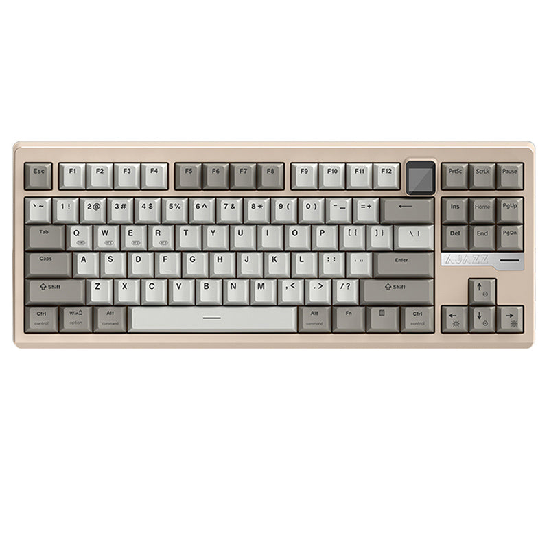 Ajazz QS87 Tri-Mode Wireless Mechanical Keyboard with Aluminum Frame - Perfect for Gaming, Typing & Office Work