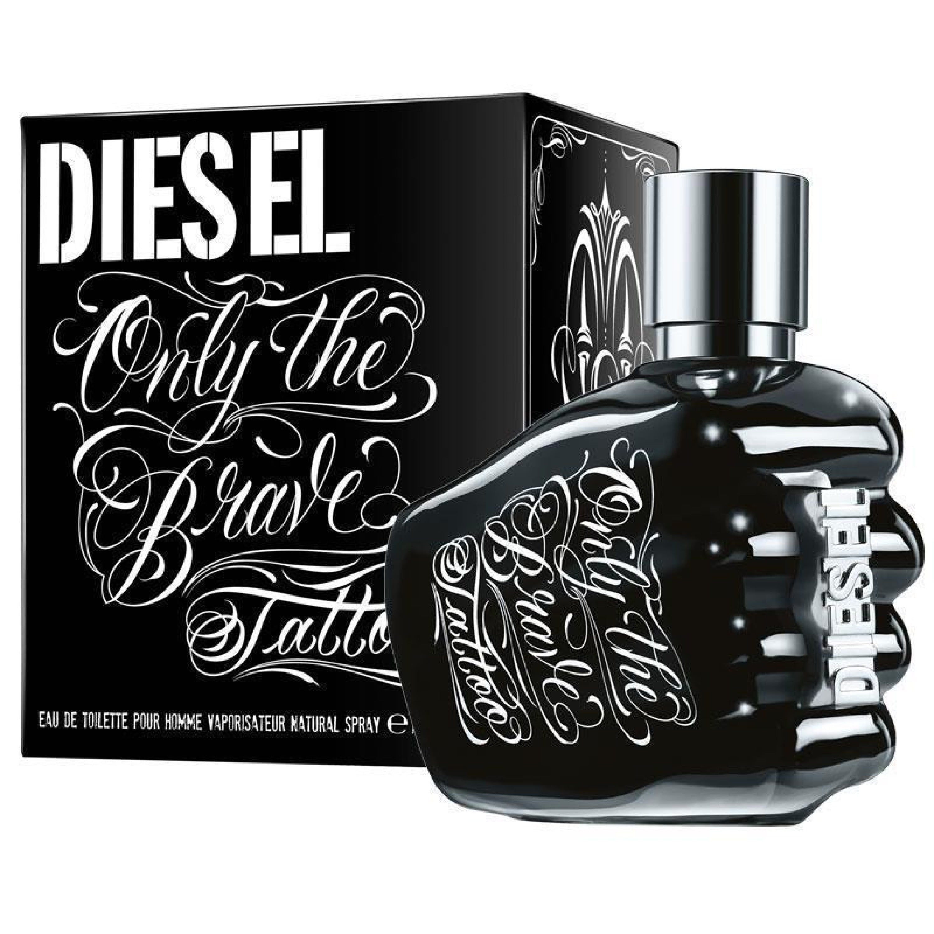 Diesel Only The Brave Tattoo Eau de Toilette Spray for Men - Long Lasting Fragrance for Day & Night Wear, Gym, Date Night & Special Occasions