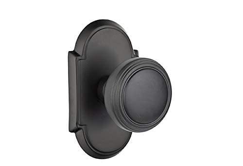 Emtek Privacy Set - Style 8 Rosette with Norwich Knob in Oil Rubbed Bronze (US10B) | Premium Door Hardware for Bedrooms & Bathrooms