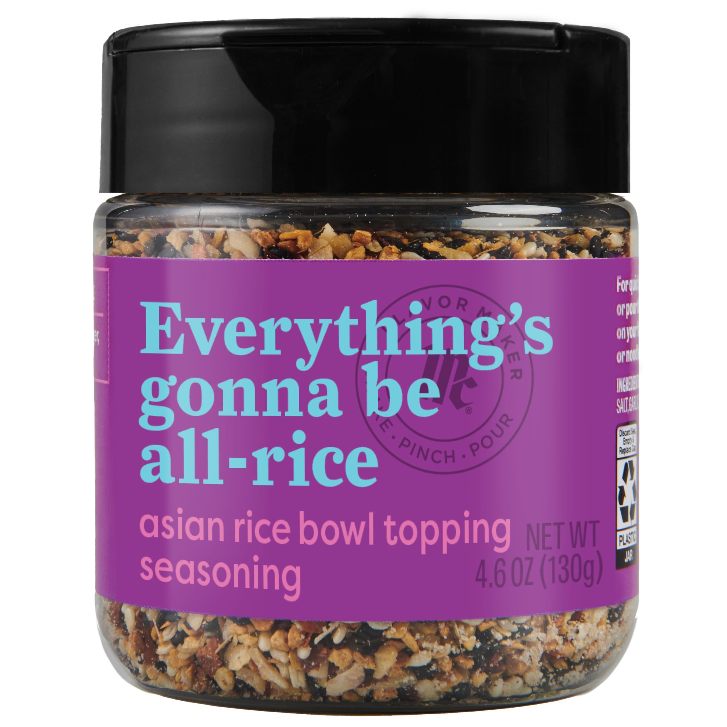 McCormick Asian Rice Bowl Topping Seasoning - Flavor Maker for Stir Fry, Noodles & Rice Dishes - 4.6 oz Bottle - Perfect for Quick Meals & Asian Cuisine