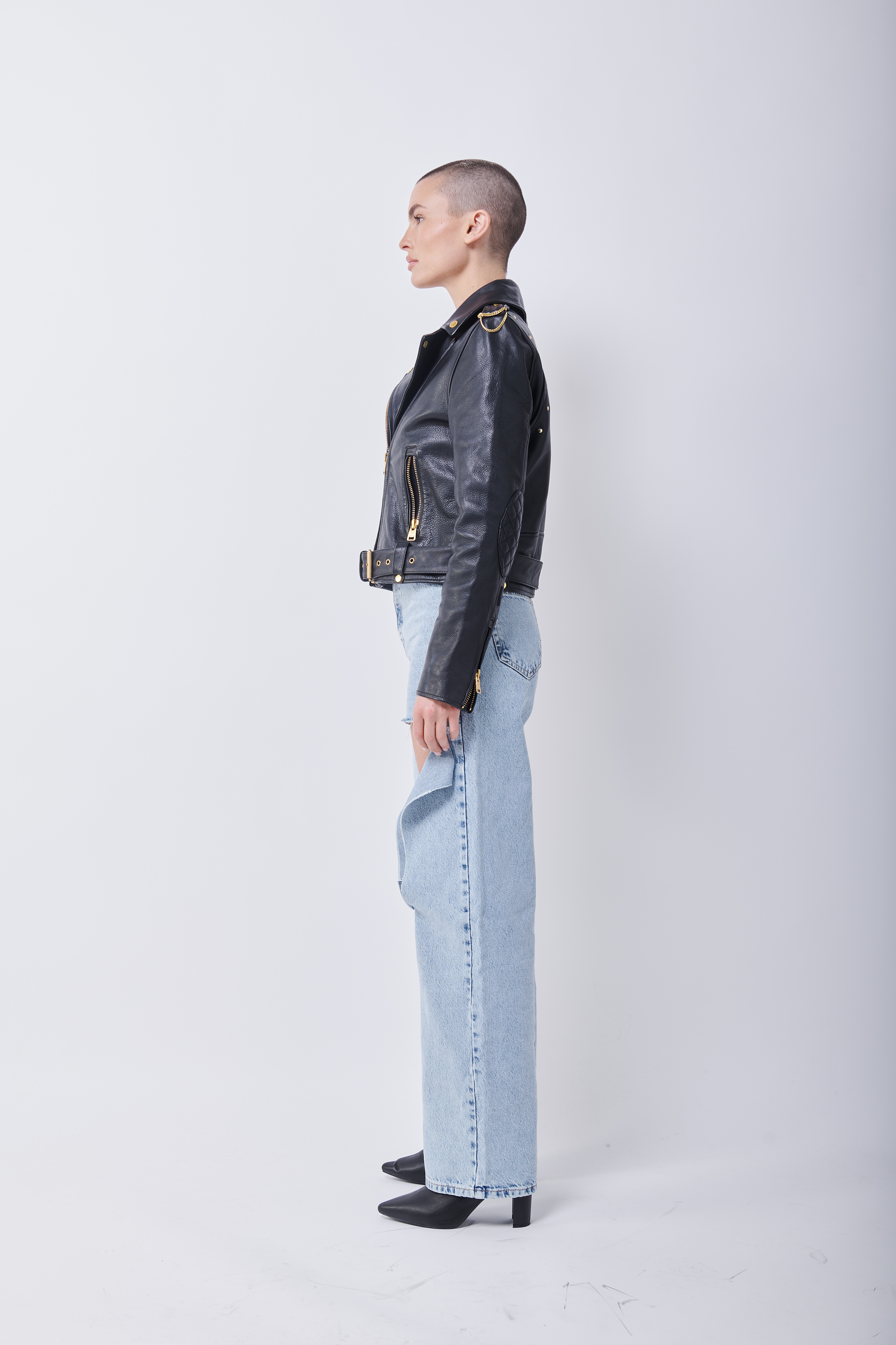 Women's Biker Jacket - Stylish Leather Motorcycle Jacket for Women | Fashionable Outerwear for Riding, Casual Wear & Night Out