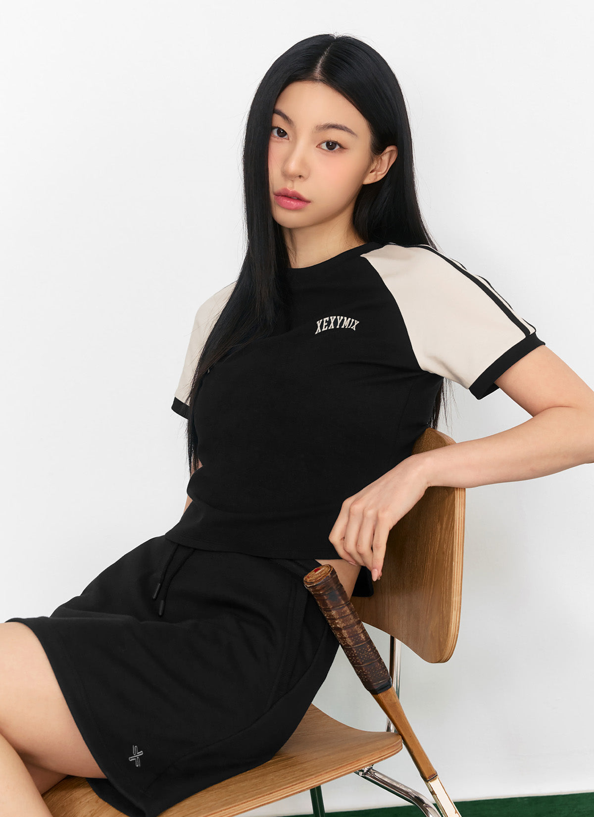 Reglan Color Block Crop Short Sleeve T-Shirt for Women | Trendy Summer Fashion Top | Perfect for Casual Outings, Beach Days & Music Festivals