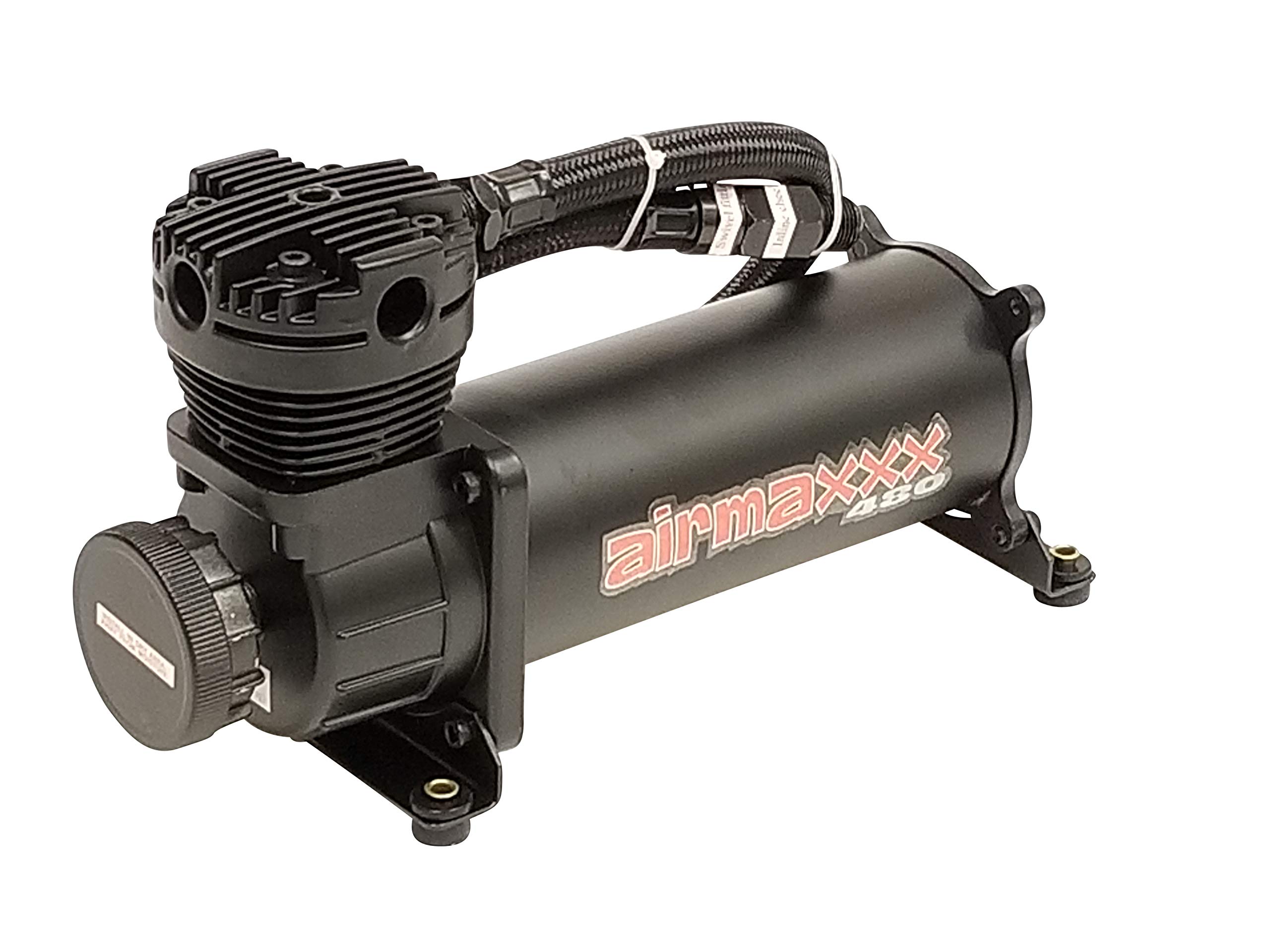 Airmaxxx 480 Black Air Compressor with Relay & Pressure Switch (90/120 PSI) - Ideal for Home Garage, Auto Repair, and DIY Pneumatic Tools