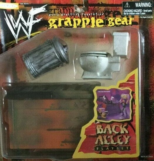 1998 WWF Jakks Pacific Grapple Gear Series 1 Back Alley Playset - Vintage Wrestling Action Figure Set for Collectors & Kids - Perfect for Display, Play & Nostalgic Wrestling Battles