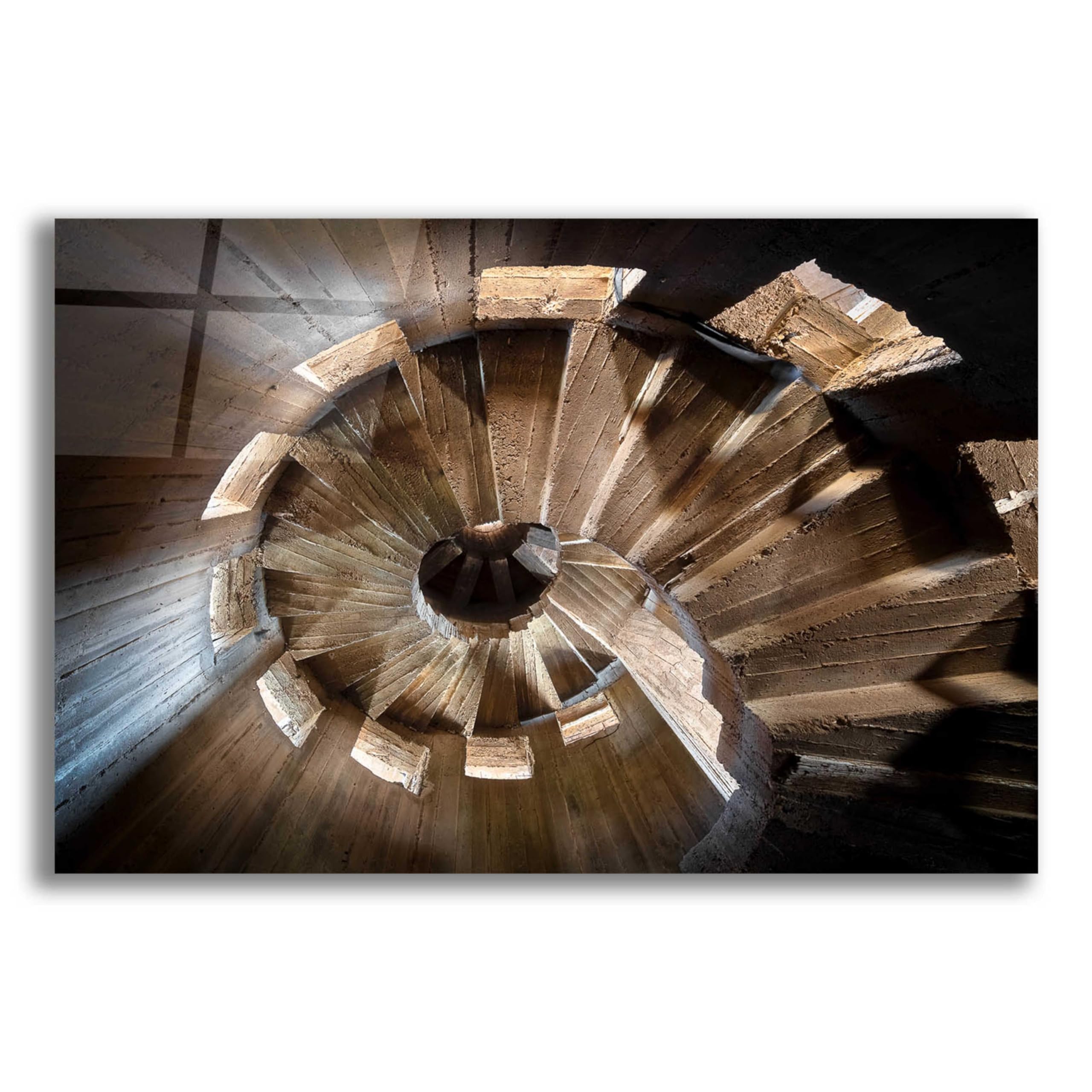 Epic Art 'Shadow In The Staircase' by Roman Robroek - Acrylic Glass Wall Art Print 24x16 Inches - Modern Home Decor for Living Room, Bedroom & Office