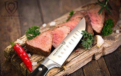 4-Piece Straight Edge Steak Knife Set - Gladiator Series - NSF Certified Professional Kitchen Knives - Dalstrong © - Perfect for Steak Dinners, BBQ Parties & Fine Dining