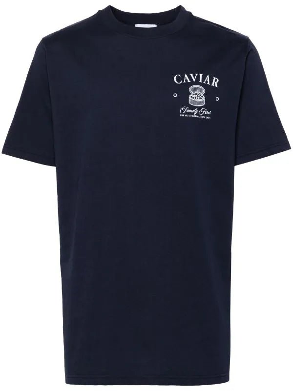 Family First TS2404 Premium Cotton T-Shirt in Caviar Dark Blue - Comfortable Casual Wear for Men, Women & Kids | Perfect for Everyday Outfits, Family Matching & Gifts