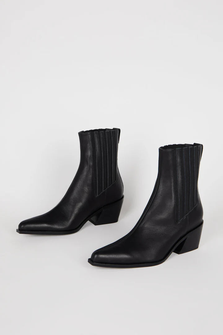 Intentionally Blank Hillary Boot - Black Leather Ankle Boots for Women | Stylish & Comfortable for Fall, Winter & Everyday Wear