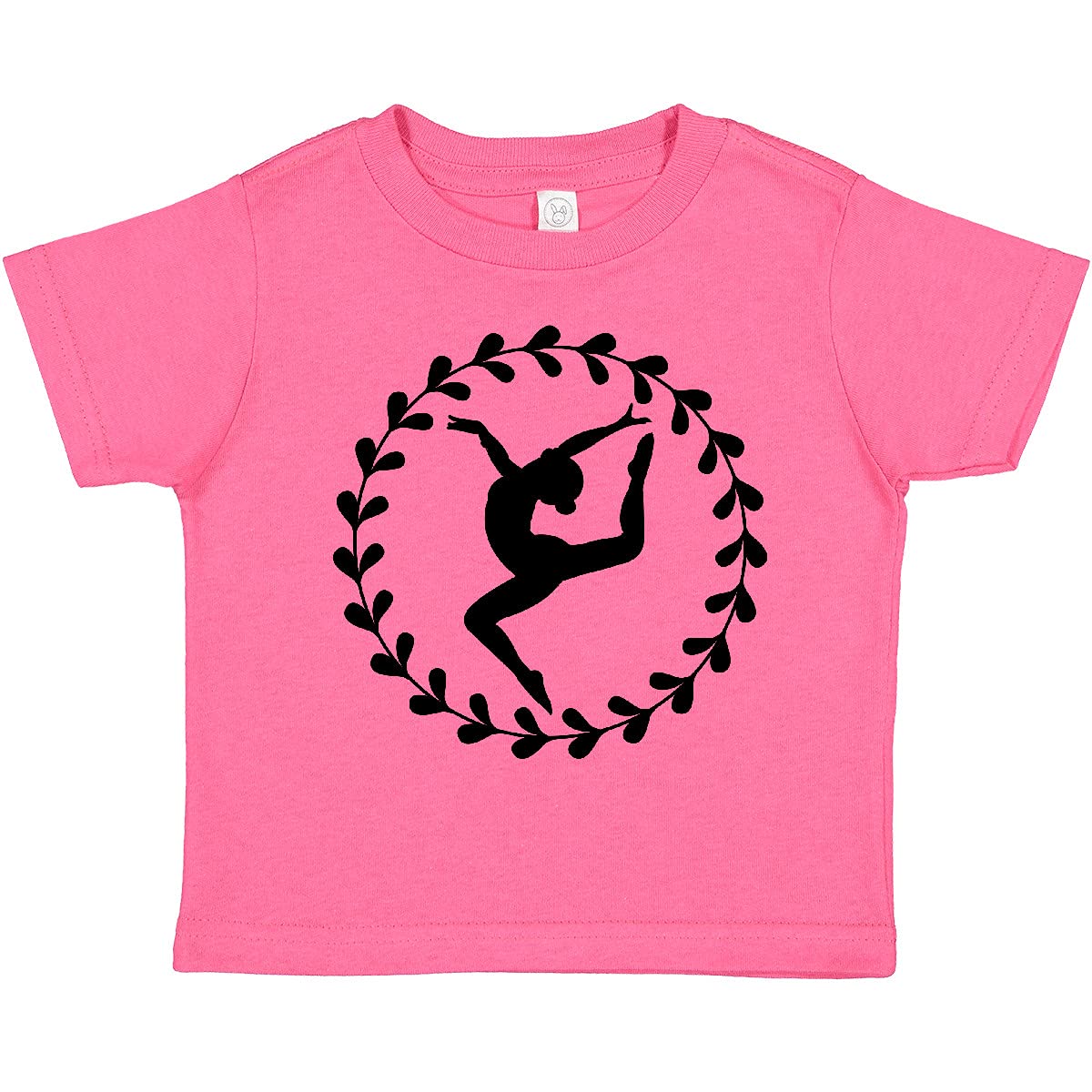 Inktastic Dance Silhouette Ballerina Toddler T-Shirt - Cute Ballet Themed Cotton Tee for Girls, Toddler Dance Class & Playtime Outfit