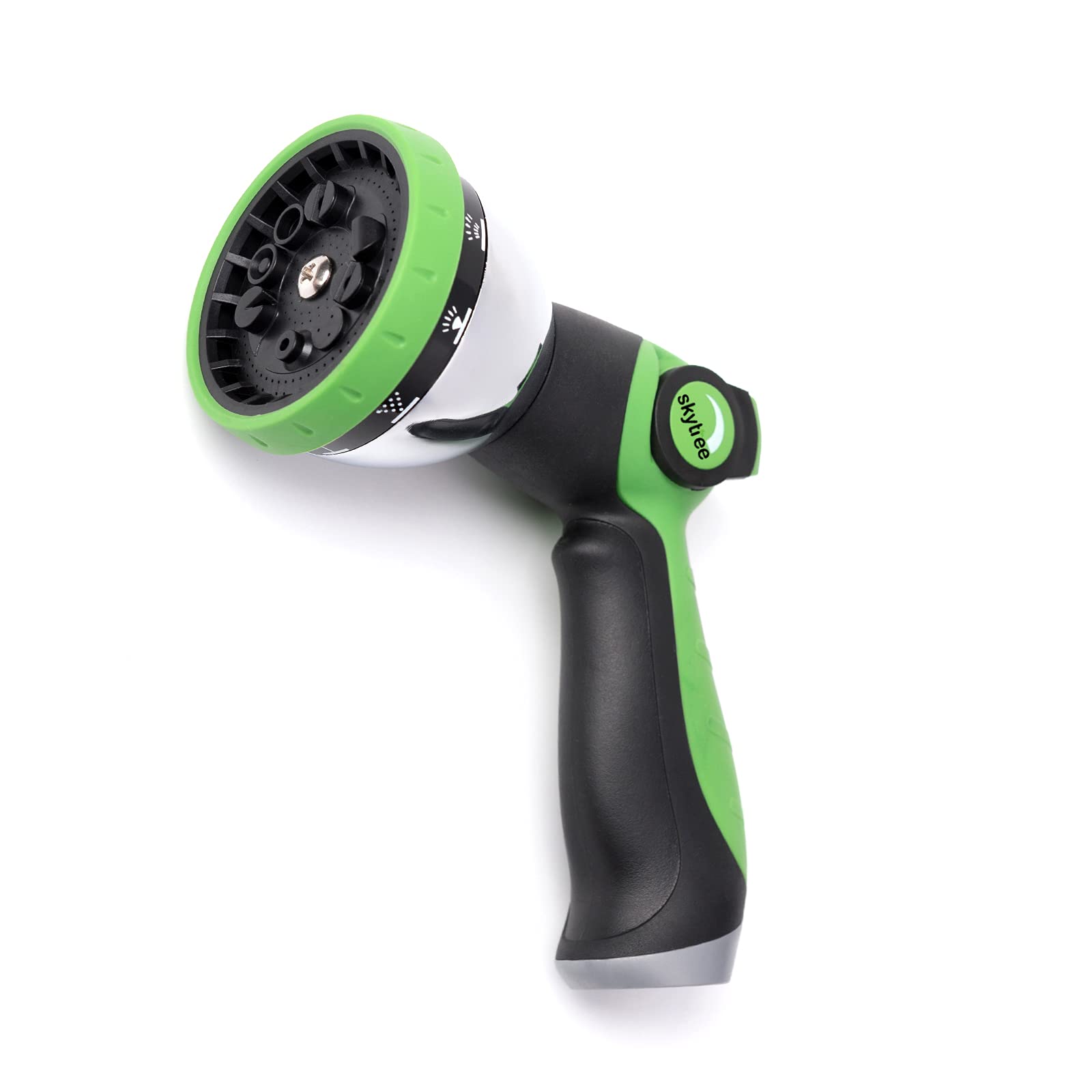 Skytree Metal Garden Hose Nozzle - 10 Patterns for Lawn & Garden Care