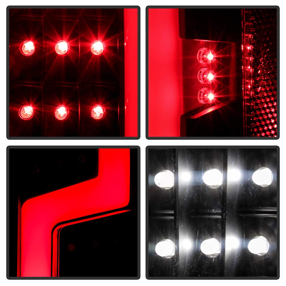 ACANII LED Tail Lights for 2004-2012 Chevy Colorado & GMC Canyon - Full LED Light Tube Brake Lamps (Driver & Passenger Side) - Upgrade Your Truck's Style & Night Visibility