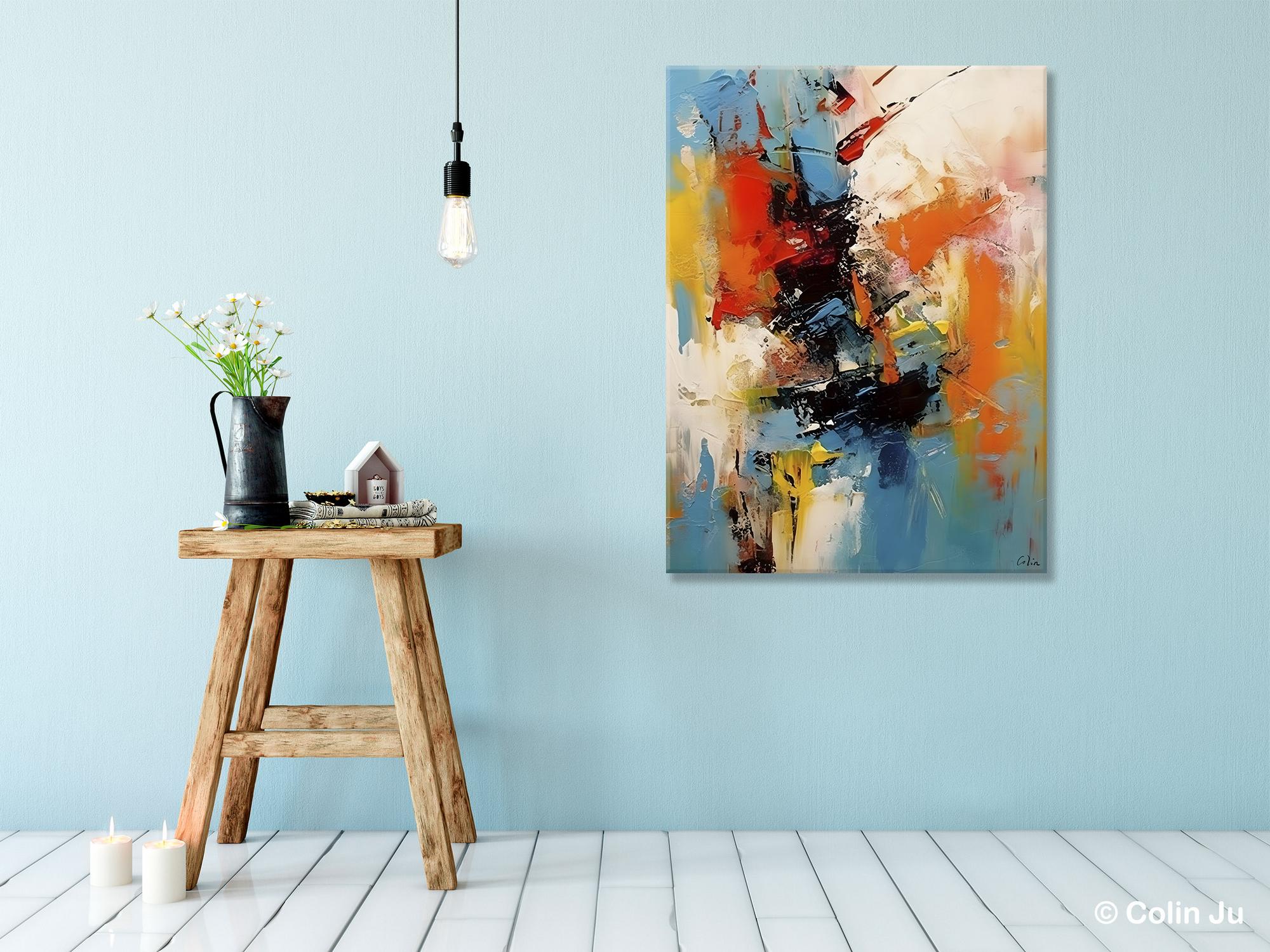 Hand Painted Acrylic Canvas Art - Modern Contemporary Wall Decor - Original Abstract Painting for Living Room & Dining Room - Perfect for Home Decor & Office Wall Art