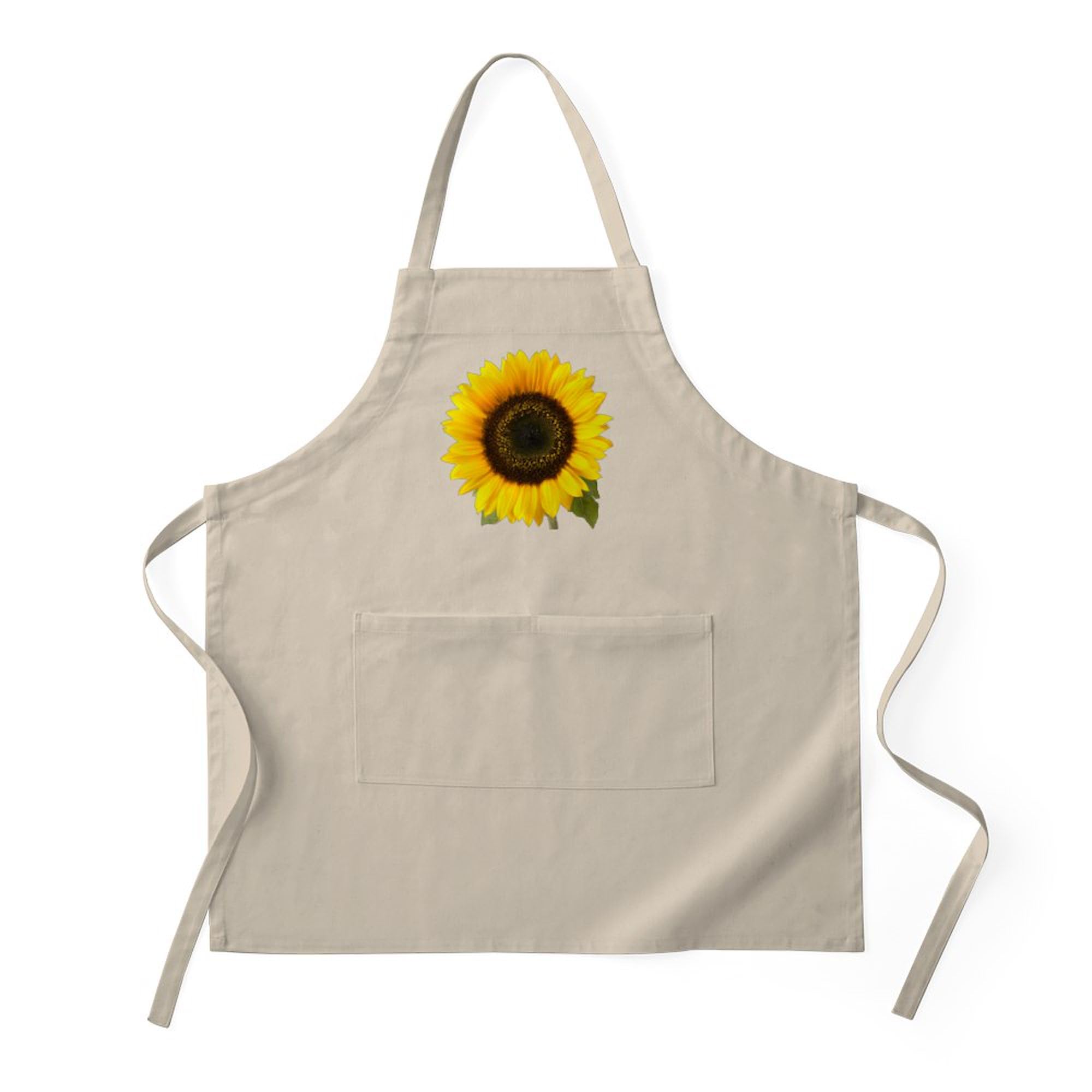 Sunflower Kitchen Apron with Pockets - Adjustable Grilling & Baking Apron for Women & Men - Perfect for Cooking, BBQ, Baking & Hosting Parties