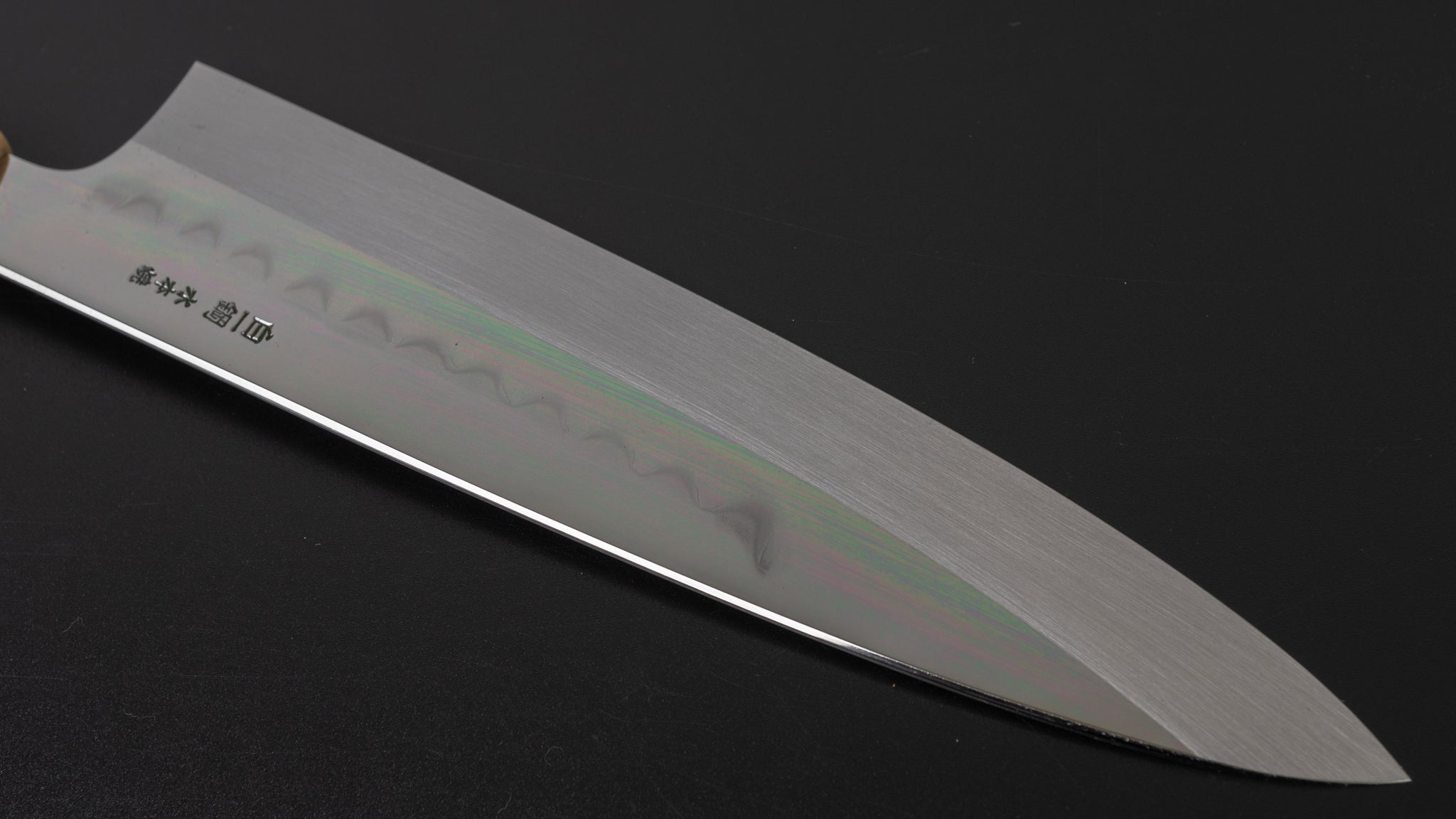 Hitohira Togashi Kambei White #1 Mizu Honyaki Gyuto 240mm Japanese Chef Knife with Taihei Ebony Handle - Limited Edition with Saya #003 - Perfect for Sushi, Sashimi & Precision Cutting