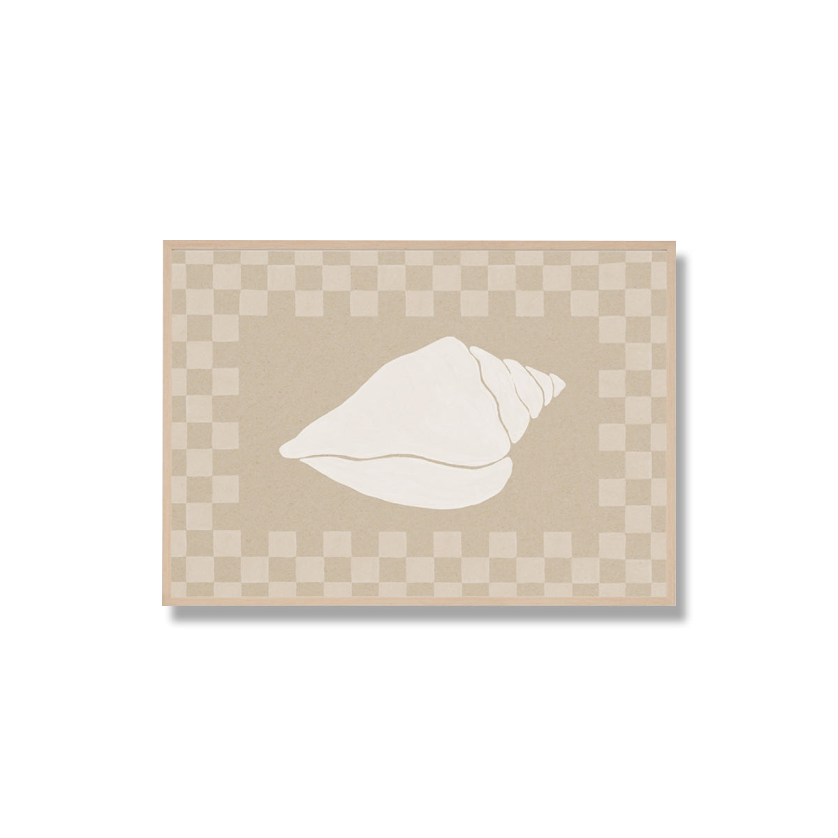 Check Seashell 1 Framed Print - Coastal Decor Wall Art for Beach House, Bathroom & Living Room | Nautical Home Decor Gift