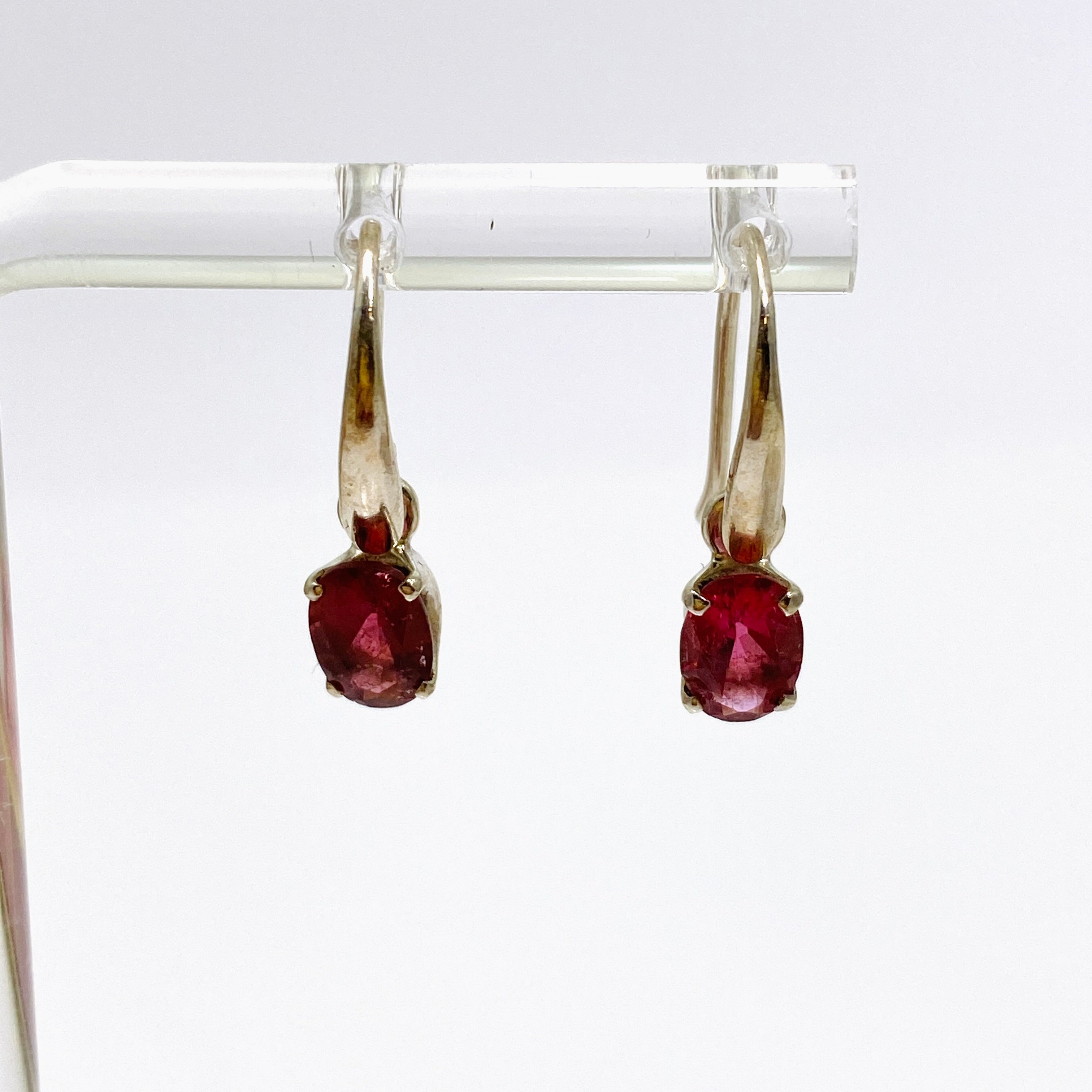 Natural Pink Tourmaline Oval Faceted Stud Earrings - 925 Sterling Silver Jewelry for Women - Perfect for Valentine's Day Gifts & Evening Parties