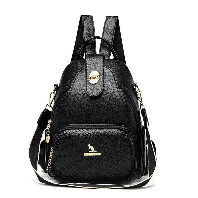 Premium Women's Leather Backpack Purse - Stylish & Durable Handbag for Work, Travel & Daily Use
