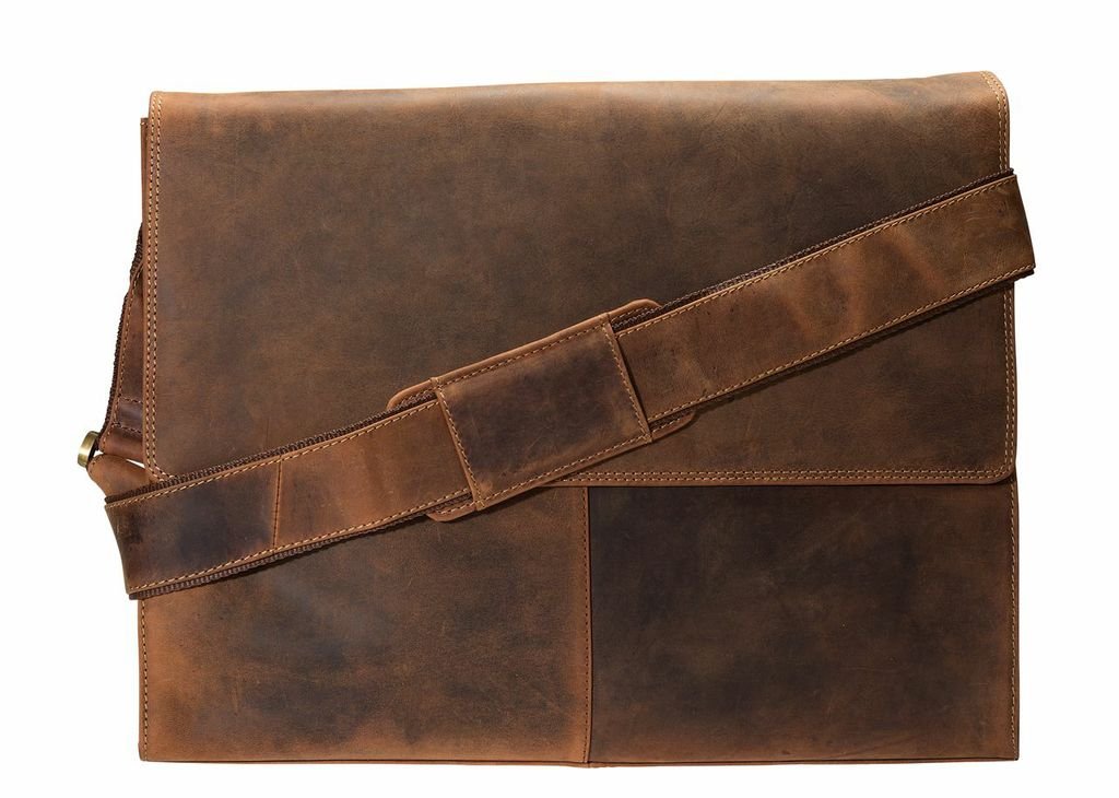 Premium Extra Large Hunter Messenger Bag in Oiled Leather - Durable Crossbody Shoulder Bag for Outdoor Adventures, Work Commute & Travel