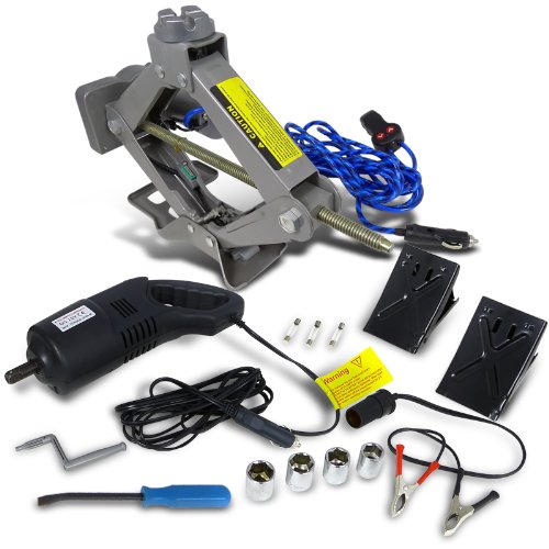 12V 1 Ton Electric Car Jack - Portable Hydraulic Lift for Vehicle Maintenance, Tire Change & Emergency Roadside Assistance - Perfect for Cars, SUVs & Trucks