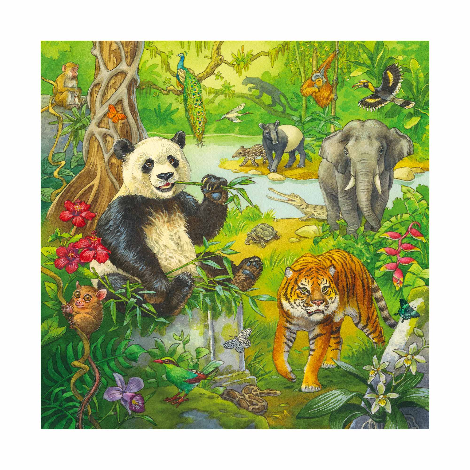 3 x 49 Piece Jungle Animal Puzzle Set for Kids - Fun Learning Educational Toy for Toddlers, Perfect for Birthday Gifts, Classroom Activities & Family Game Night