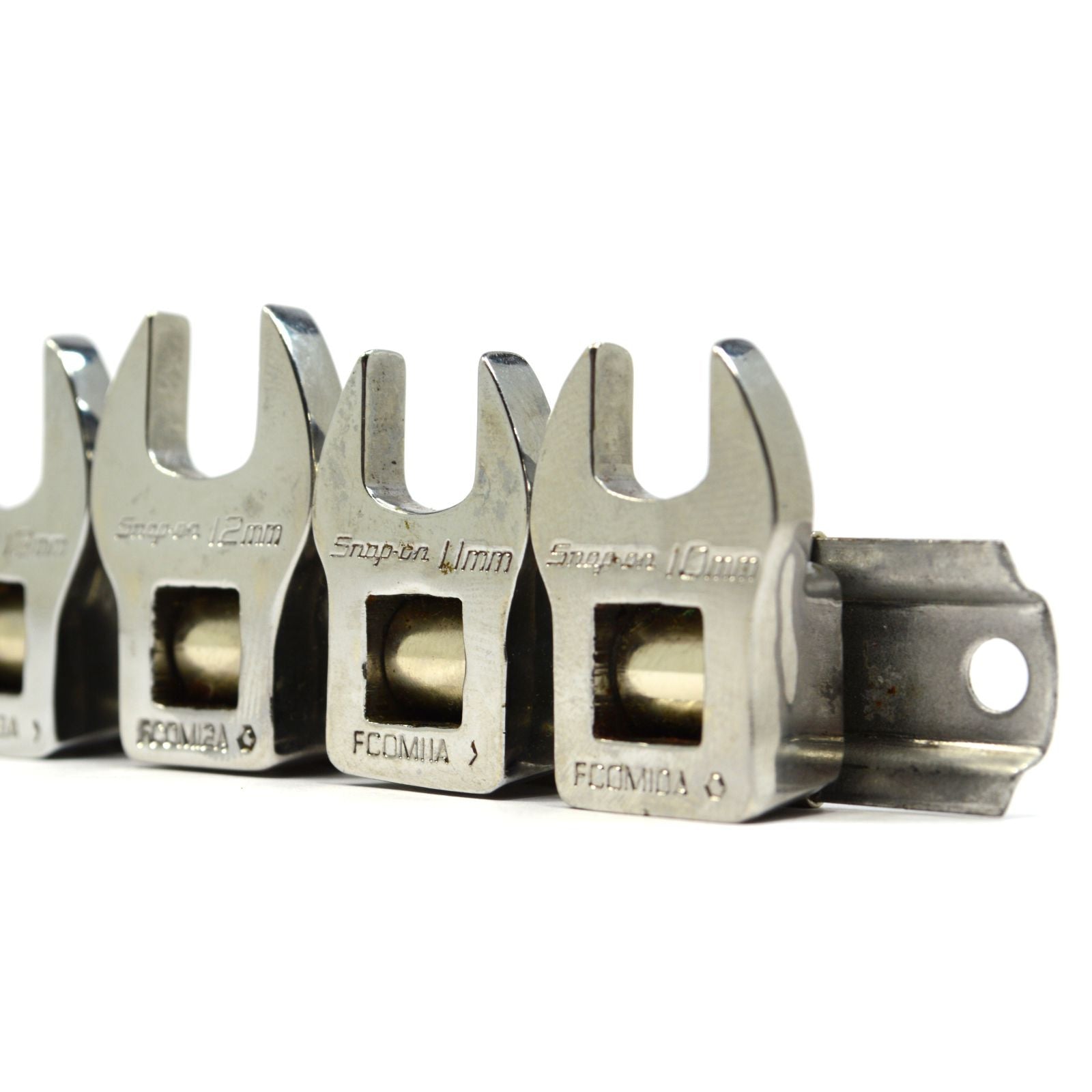 Premium Snap-On Crowfoot Socket Set - 9-Piece Metric Sockets (10mm-18mm) with Rail | FCOM Series | Used Like New | Perfect for Automotive Repairs & DIY Projects