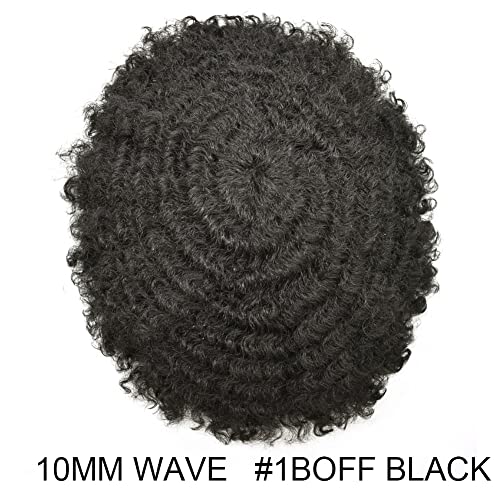 #1B Off Black-10mm Wave Curl