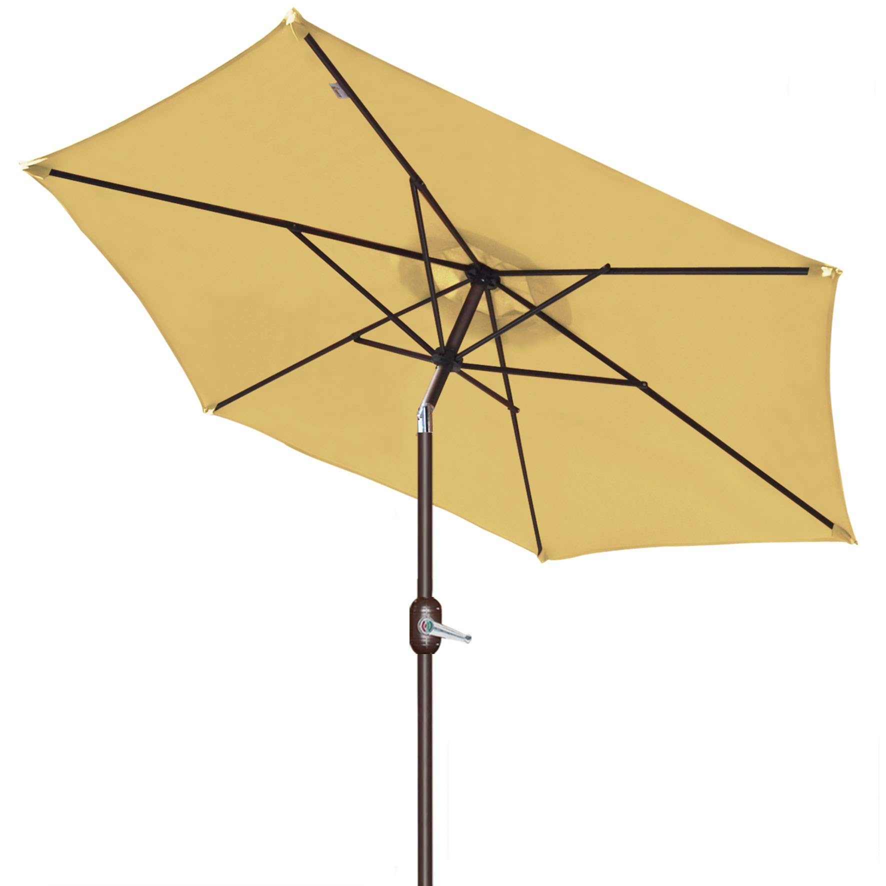 8' (2.5m) Strong Camel Patio Umbrella - Heavy Duty Outdoor Sun Shade for Garden, Poolside & Backyard (Beige) | Perfect for Picnics, Beach & Outdoor Dining