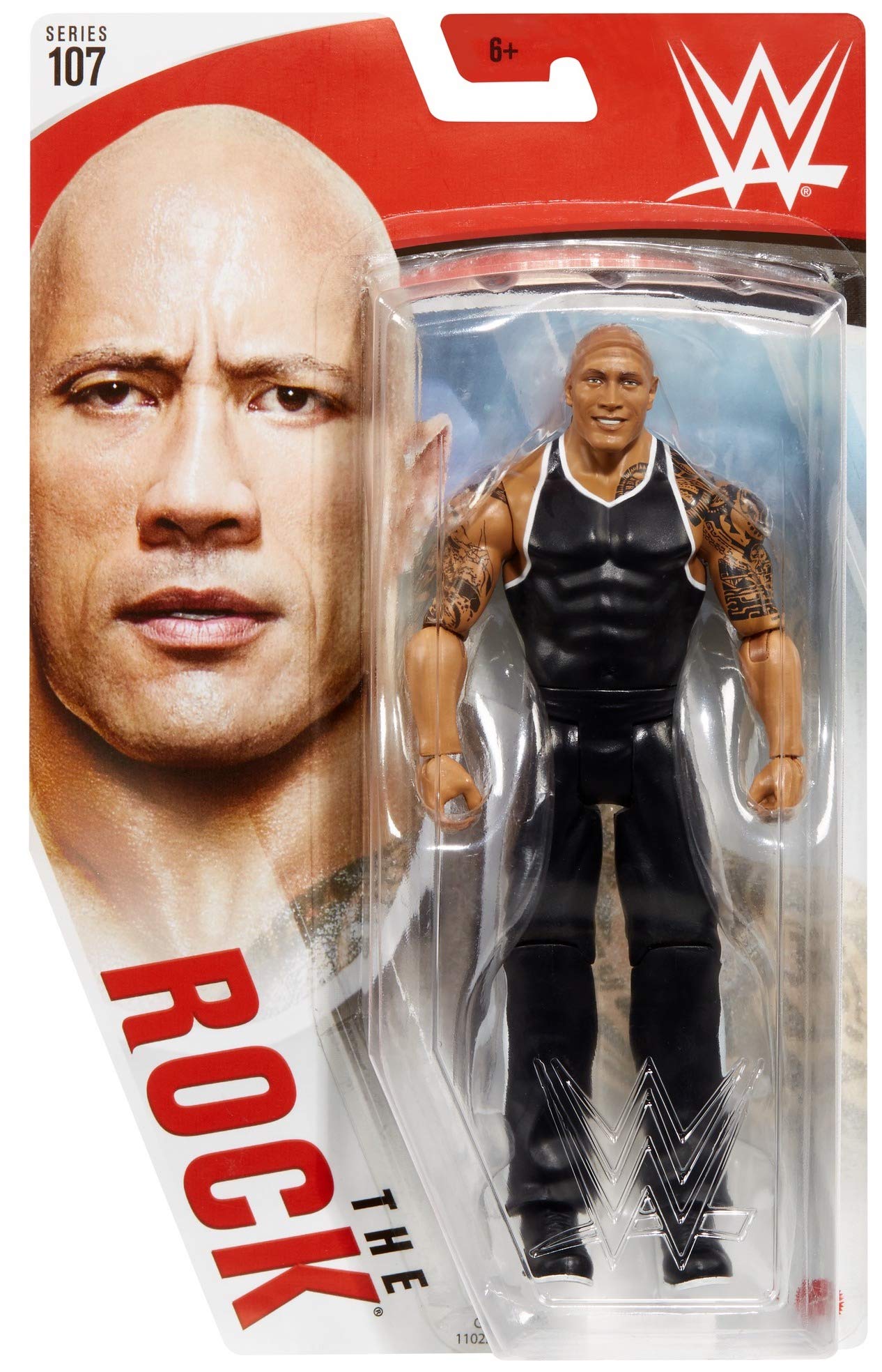 WWE The Rock Series 107 Basic Action Figure - Collectible Wrestling Toy for Kids & Adults, Perfect for Play, Display & Gift Giving