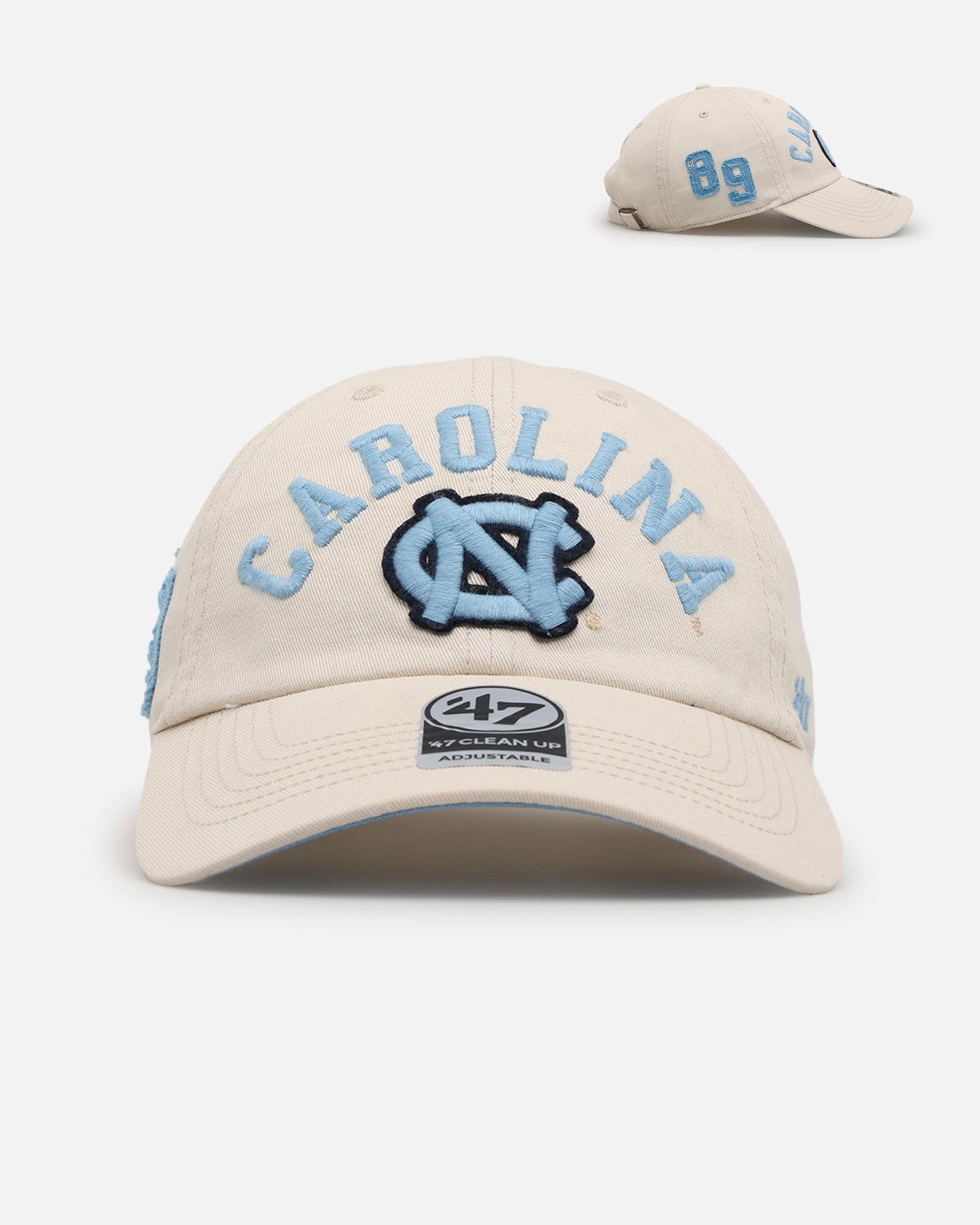 47 Brand University of North Carolina Tar Heels Adjustable Strapback Sand Hat - Official NCAA Licensed, Comfortable Baseball Cap for Men & Women - Perfect for Game Day, Tailgating and Casual Wear