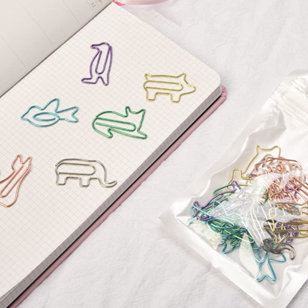Cabilock 30pcs Cute Animal Paper Clips - Decorative Binder Clips, Bird Shaped Office Supplies, Bulk Memo Clips for Notebooks, Books & Party Favors - Fun Novelty Stationery for School, Office & Gift Giving
