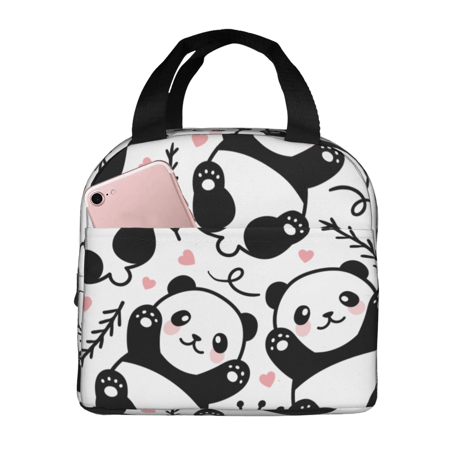 Cute Panda Lunch Bag - Insulated Cooler Tote for Office & Picnic