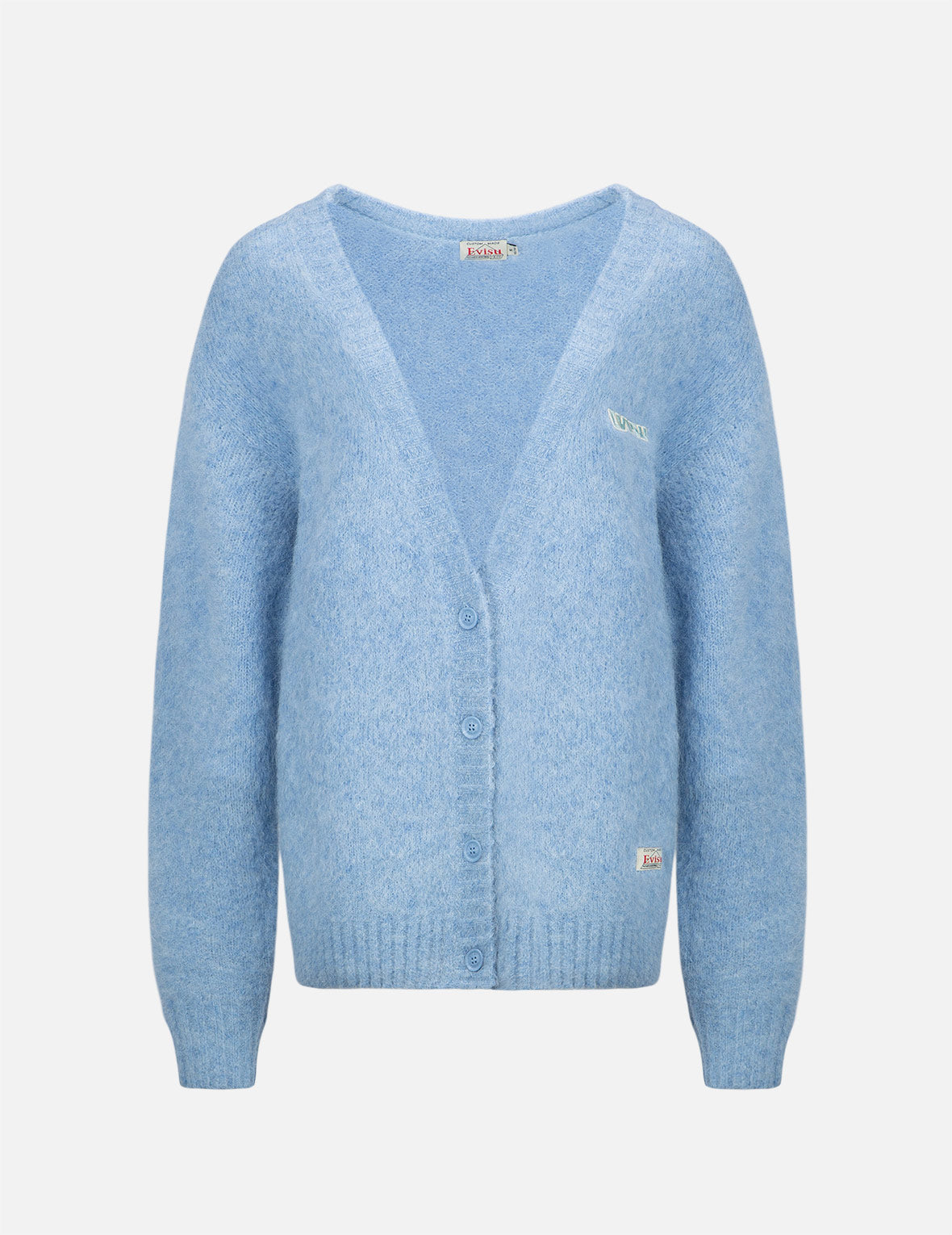 Custom Logo Embroidered Fluffy Cardigan Sweater - Soft Cozy Oversized Knitwear for Women | Perfect for Casual Wear, Office Outfits & Loungewear
