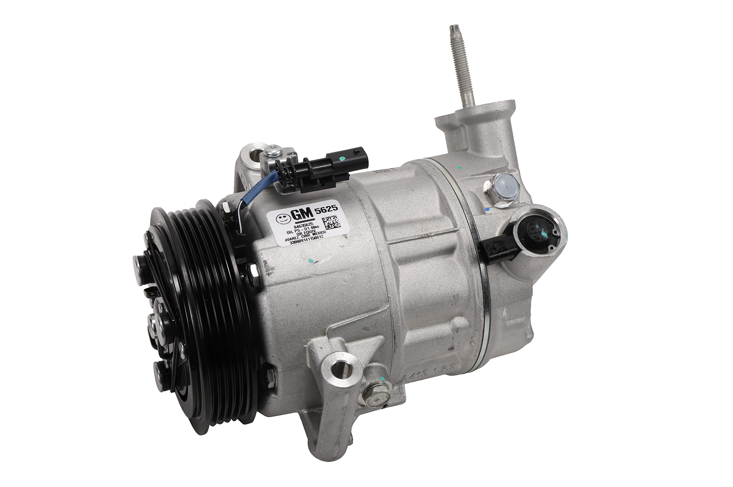 Genuine GM 84635625 AC Compressor Kit with Pressure Valve, Stud & Plug - Replacement for Car Air Conditioning System Repair & Maintenance