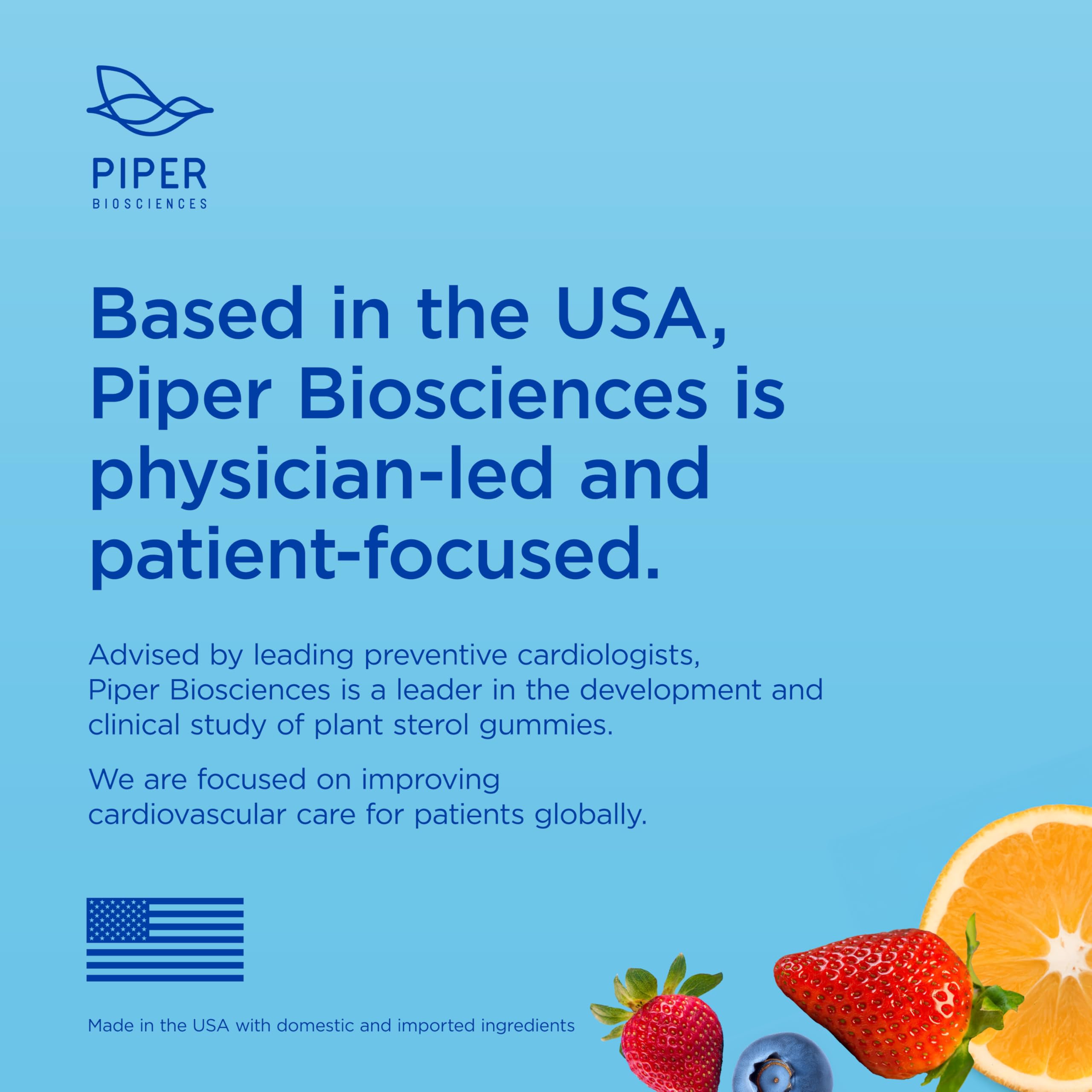 Piper Biosciences Plant Sterol Gummies for Cholesterol Support - 224 Gummies (2 Boxes) | Natural Cholesterol Supplement with Plant Sterols | Perfect for Heart Health & Daily Wellness Routine