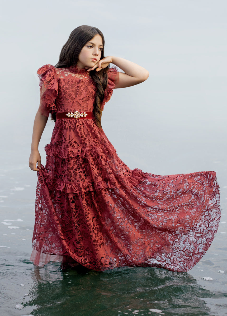 Alethea Impact Dress in Marsala - Elegant Women's Formal Dress for Weddings, Parties & Evening Events