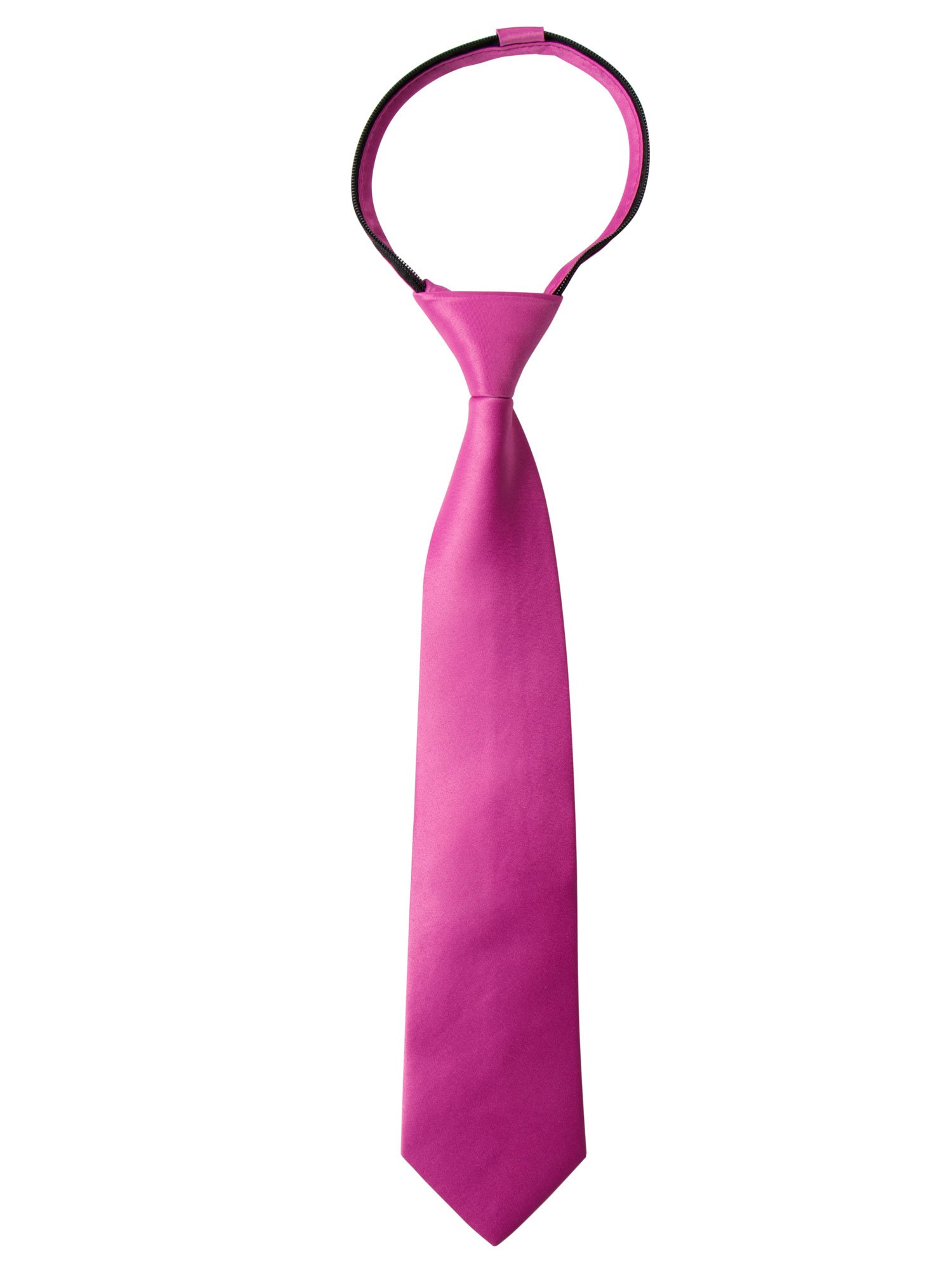 Spring Notion Boys' Satin Zipper Necktie with Optional Gift Box - Perfect for Weddings, Prom & Formal Events