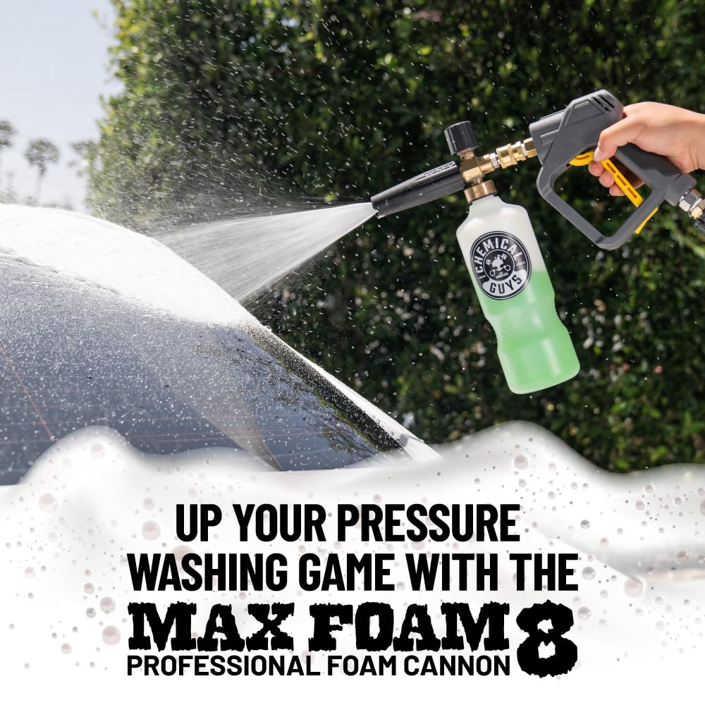 Chemical Guys EQP339 TORQ Professional Foam Cannon & Tough Mudder Truck Wash - Heavy Duty Off-Road ATV Soap (1 Gallon, 128 fl oz, Lemon Scent) - Perfect for Deep Cleaning Trucks, SUVs, ATVs & Off-Road Vehicles