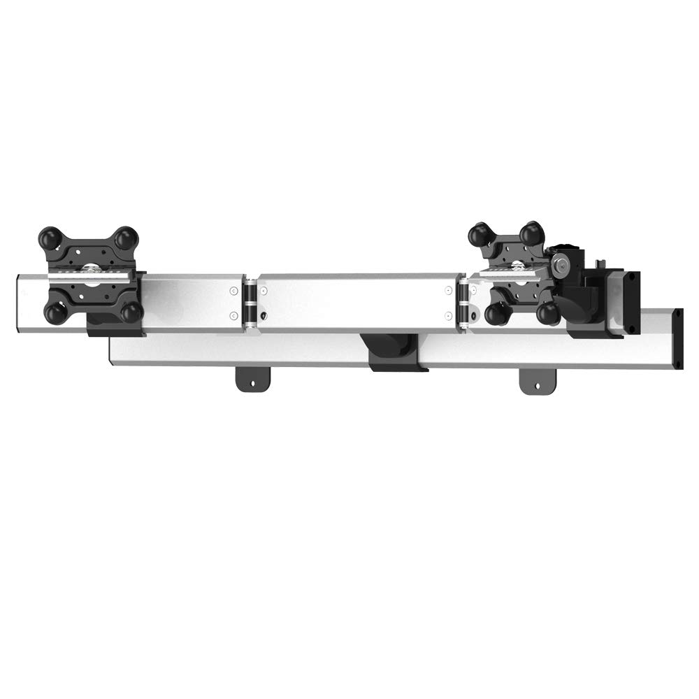 Dual Monitor Slideable Wall Mount for Apple Displays - Adjustable VESA Bracket for Home Office & Gaming Setup