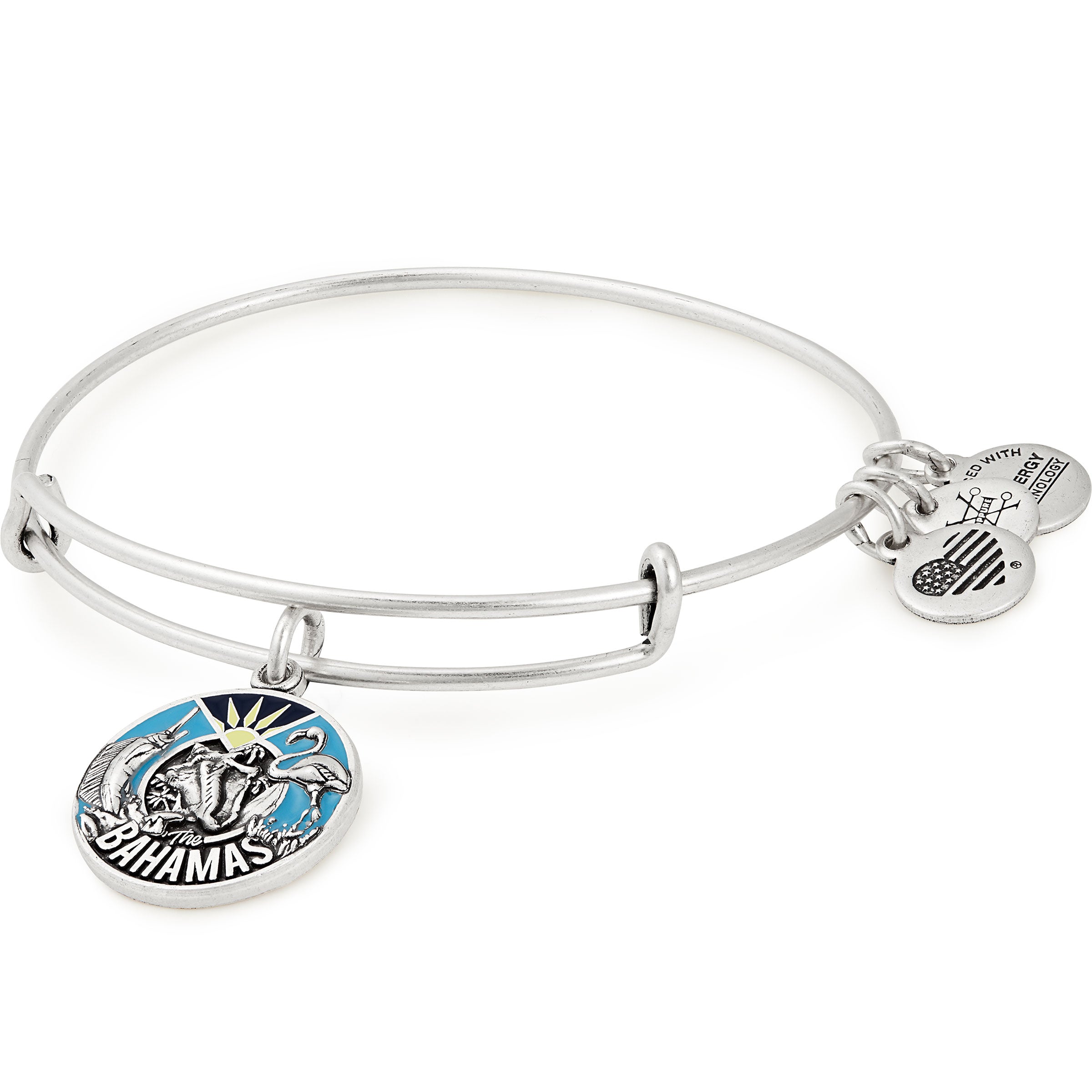 Bahamas Charm Bangle Bracelet - Elegant Adjustable Beaded Bracelet for Women - Perfect for Beach Vacations, Summer Outfits & Tropical Gift Ideas