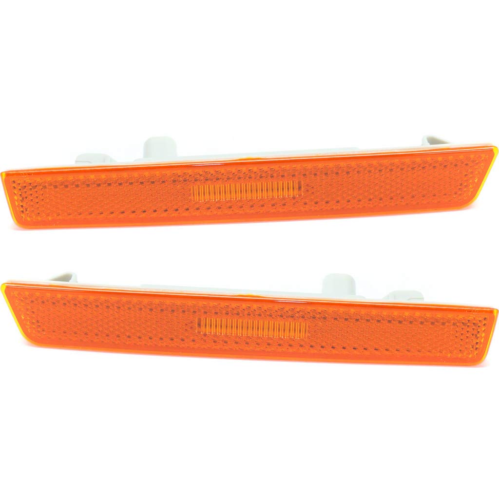 Dodge Challenger Side Marker Light Assembly Pair - Driver & Passenger Side (2015-2018) - CAPA Certified Replacement for CH2550132, CH2551132, 68195789AB, 68195788AB - Includes Bulbs - Perfect for Night Driving & Car Customization